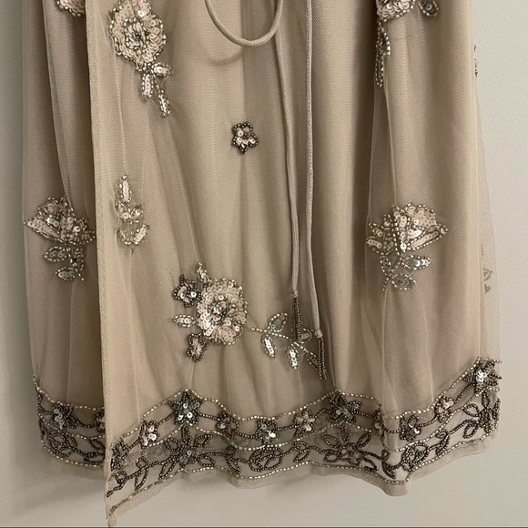 Altar’d State Grace Beaded Grey Mini Dress - Picture 8 of 11